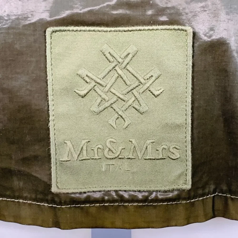 MR & MRS Size XS Green Olive Shimmery Cotton Blend Parka Jacket